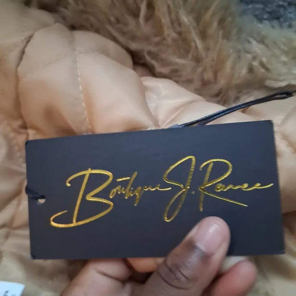 Boutique J. Renee Shaggy Tan Faux Fur Long Coat - Picture 6 of 14